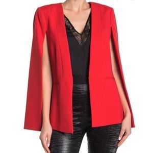 BCBGMaxazria upas cape jacket red size medium M